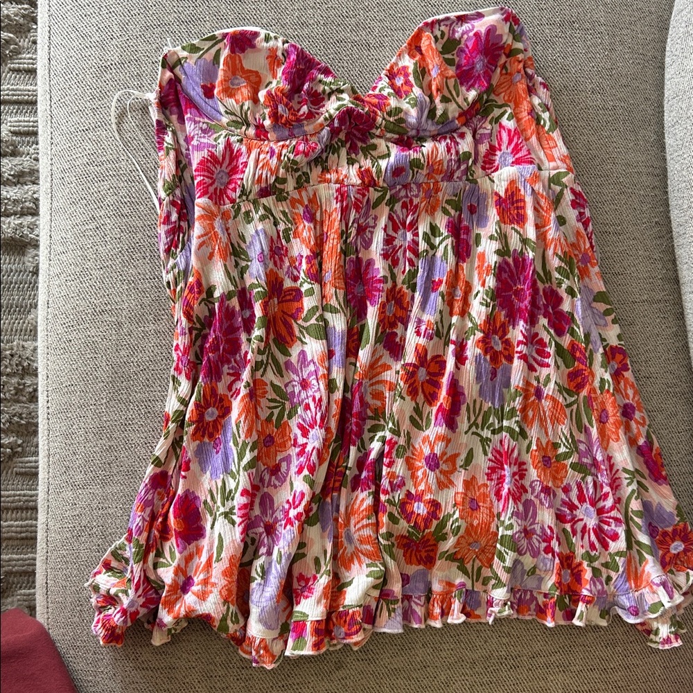 Floral Mini Dress - Multicolor
